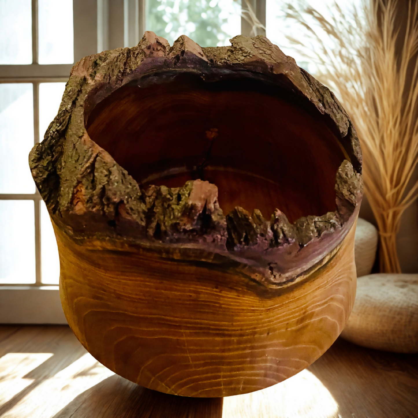 Cache pot en bois - Racine Alpine