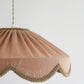 Suspension "Cosette" en Tissu Uni Lin Classic Linen - Abat-jour Festonné Style Vintage Made in France