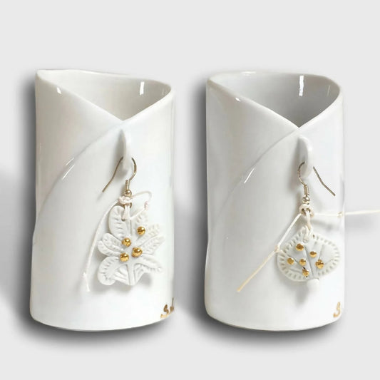 Deux mugs "arbres de vie" en porcelaine