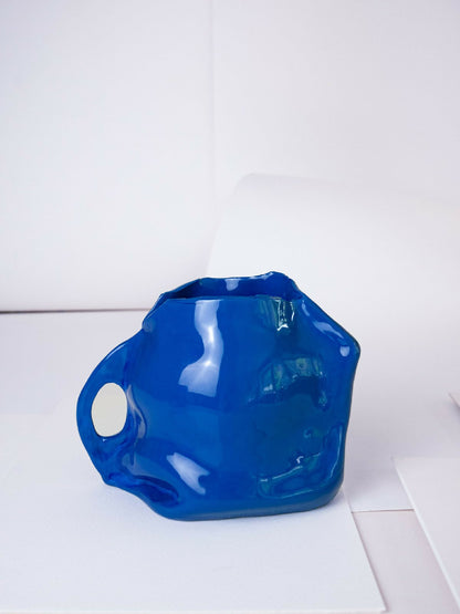 BLUE BAG VASE