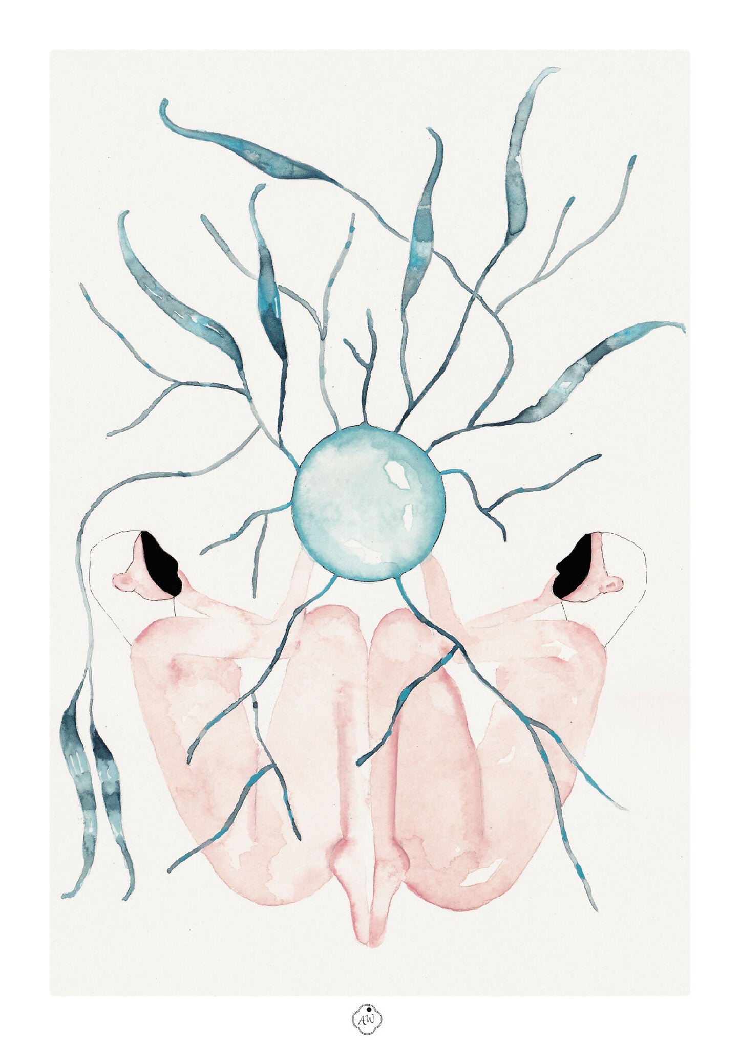 Connexion illustration aquarelle A3