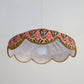 Suspension "Cosette" en Tissu Floral Goa - Abat-jour Festonné Style Vintage Made in France