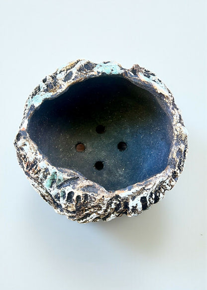 Pot caudex en grès noir COLIMA