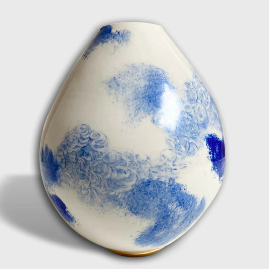 Vase sérénité bleu or