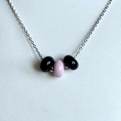 Collier - Trio Lilas - Perles en verre de Murano