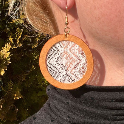 Dormeuses Maxi Rotindes Cuir et Dentelle