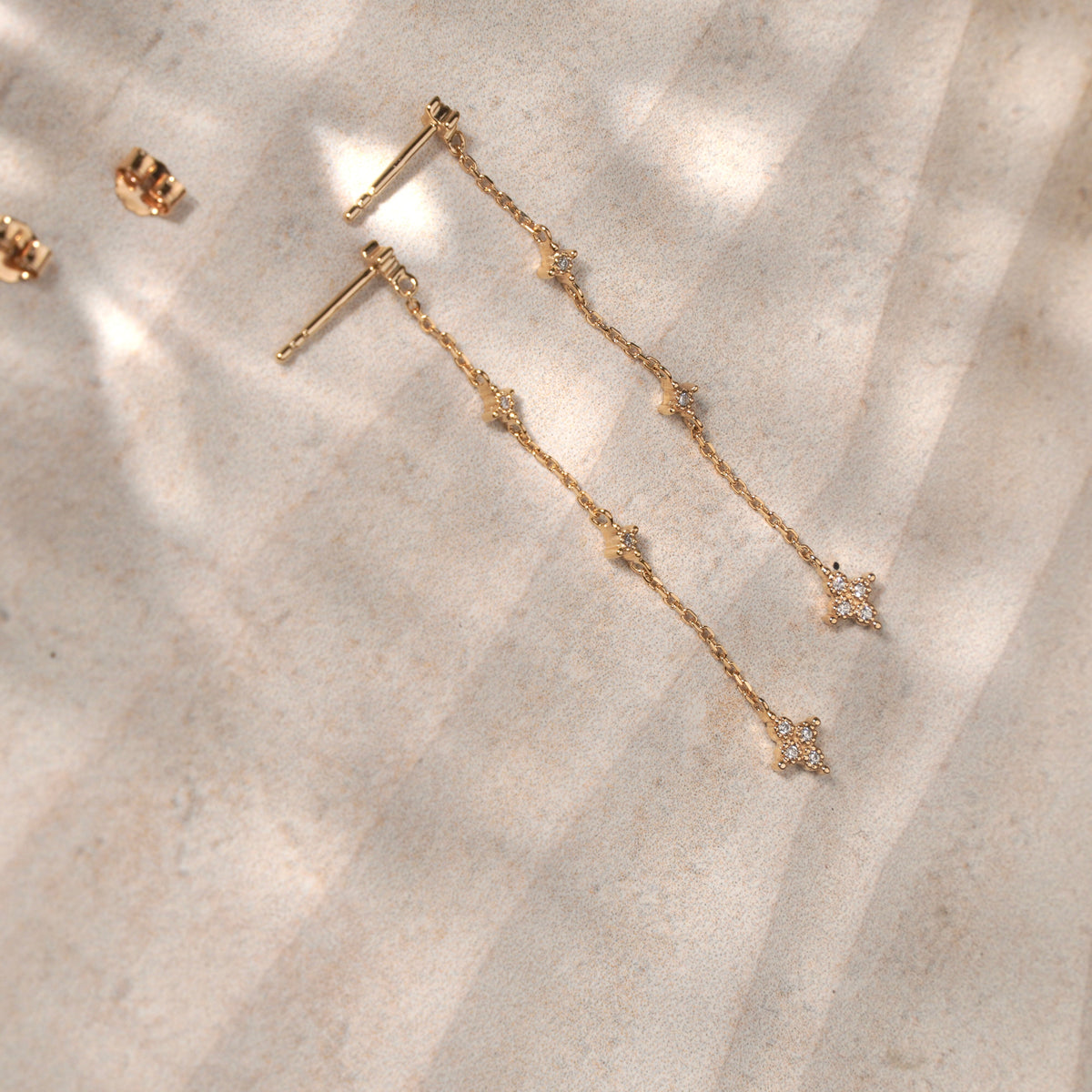 Boucles d'oreilles pendantes Étoile