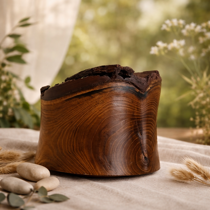 Cache pot en bois - Racine Alpine