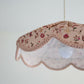 Suspension "Cosette" en Tissu Floral Jaipur Flowers - Abat-jour Festonné Style Vintage Made in France