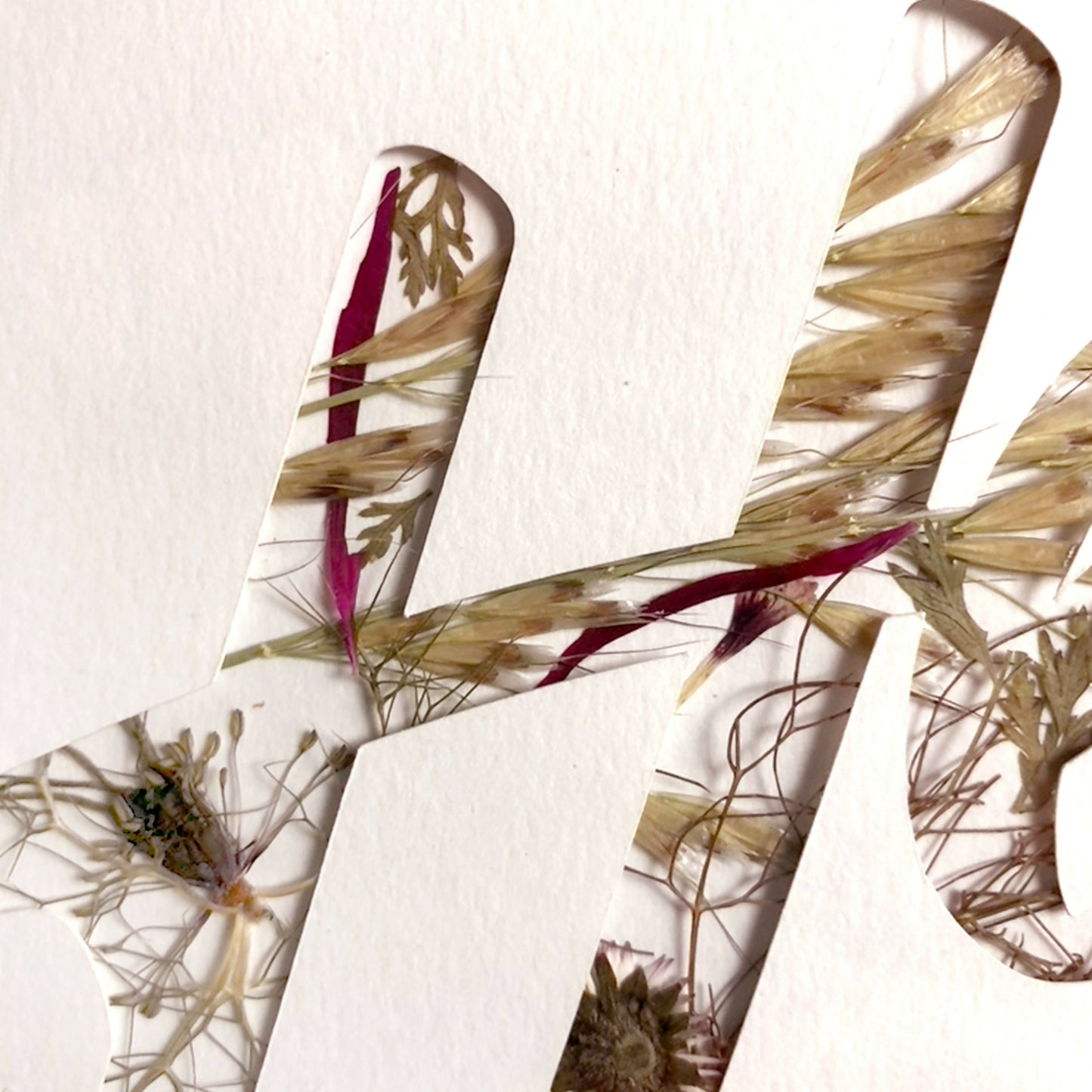 Tableau - Pieds nus dans les herbes - A4 - plantes séchés