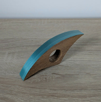 Bague de lecture avec Marqueterie de Paille Bleue