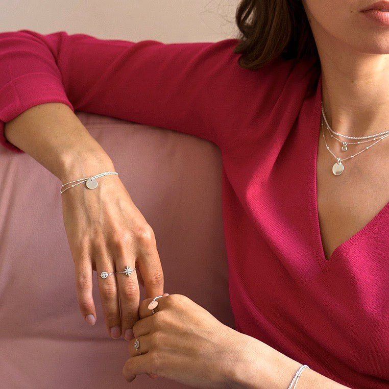 Bague chaine Étoile du Nord