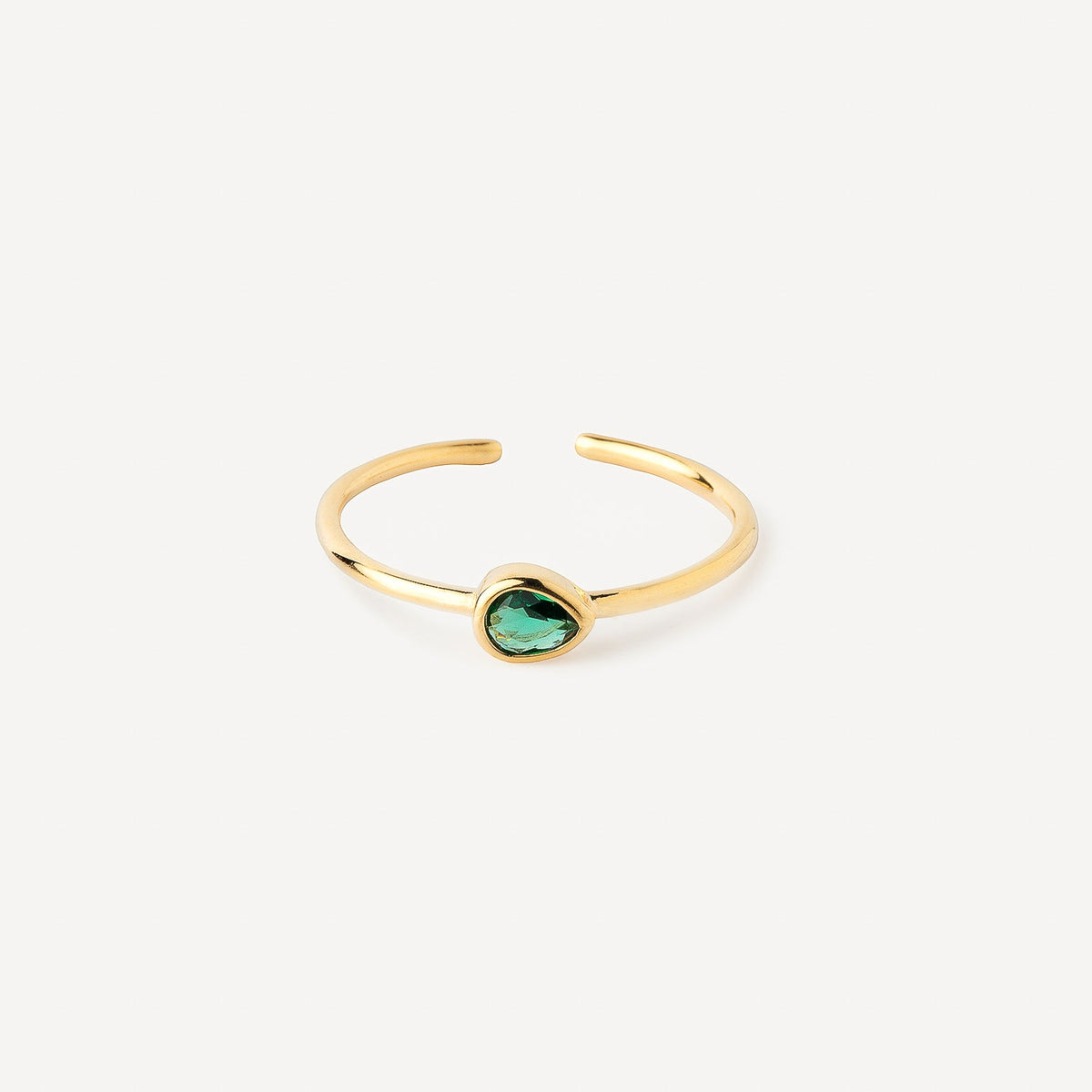 Bague Goutte Verte