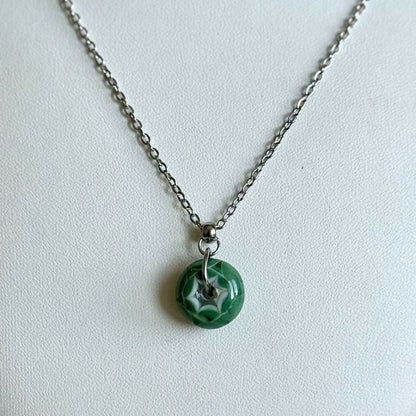 Collier - Artichaut Forêt - Perle en verre de Murano