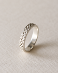 Alliance écaille en argent massif personnalisable pour homme et pour femme
