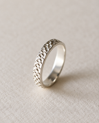 Alliance écaille en argent massif personnalisable pour homme et pour femme
