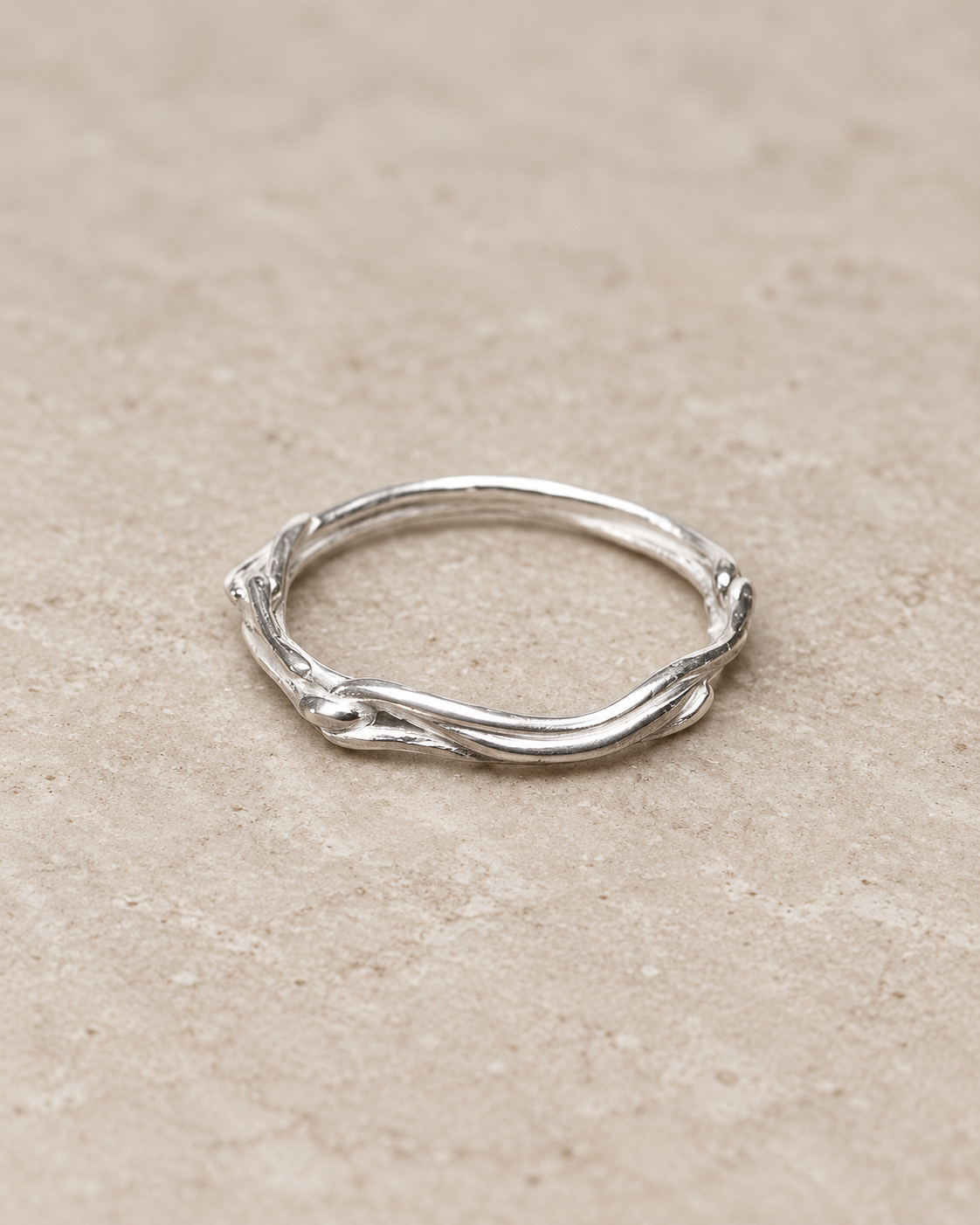 Alliance simple et originale fil enroulé en argent Massif 925