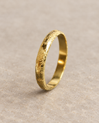 Alliance en or jaune 18 carats, texture Météorite