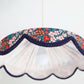 Suspension "Cosette" en Tissu Floral Mille Fleurs - Abat-jour Festonné Style Vintage Made in France