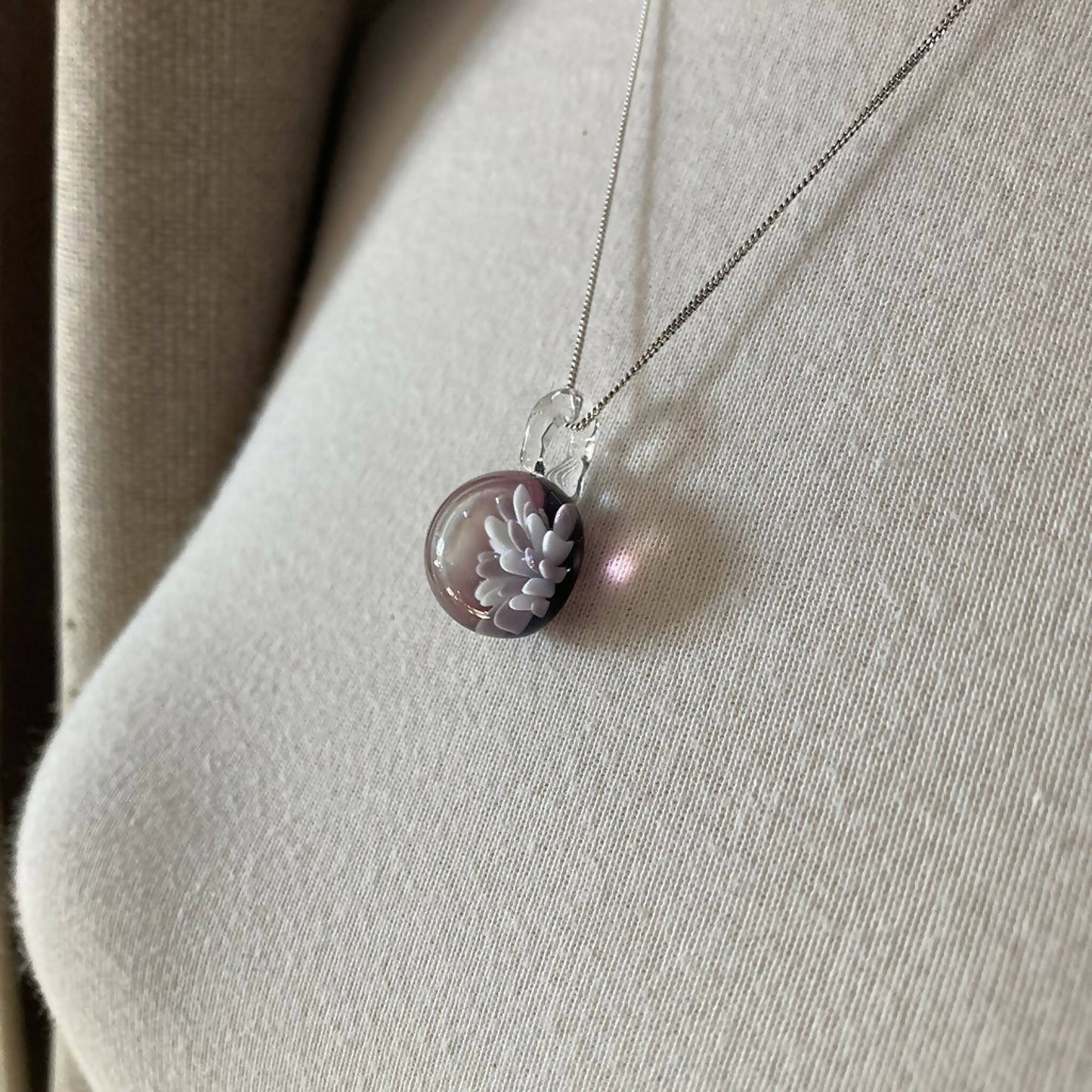 Anemone 9 perle en verre murano artisanat francais