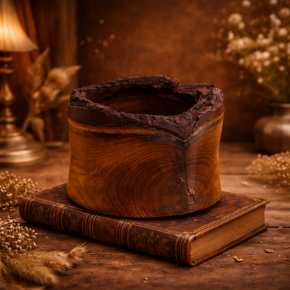 Cache pot en bois - Racine Alpine