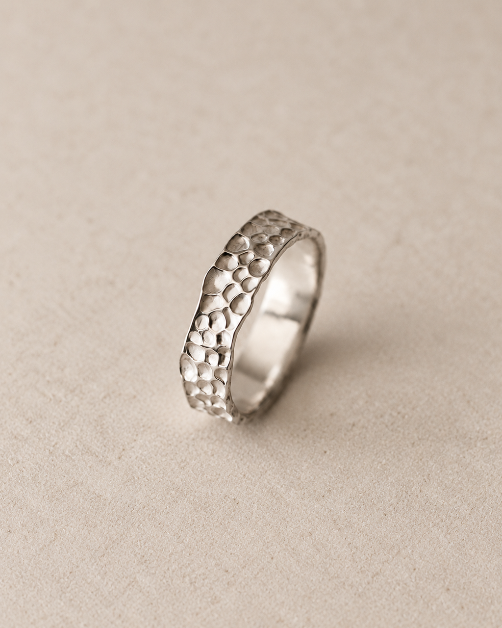 Alliance Cellule en argent massif 925 recyclé pour homme et femme