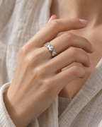 Bague couronne en argent massif 925