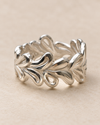 Bague couronne en argent massif 925