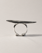 Bague 3 doigts Olivine réglable en argent massif recyclé