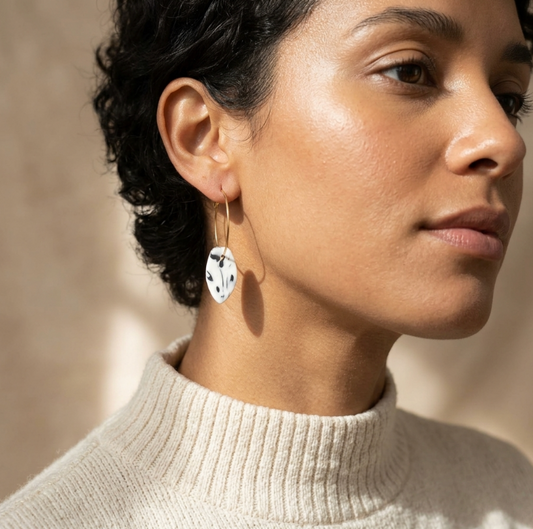 Boucles d'oreille créoles collection Yellow pour femme