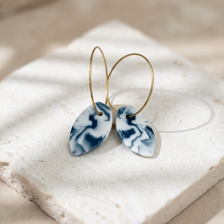 Boucles d'oreille créoles collection Yellow pour femme