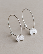 Créole Volute, Boucles d'oreilles virgule en argent massif recyclé