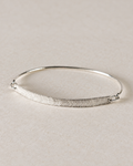 Bracelet chevron en argent massif recyclé, Jonc ouvert élégants, Collection Volute