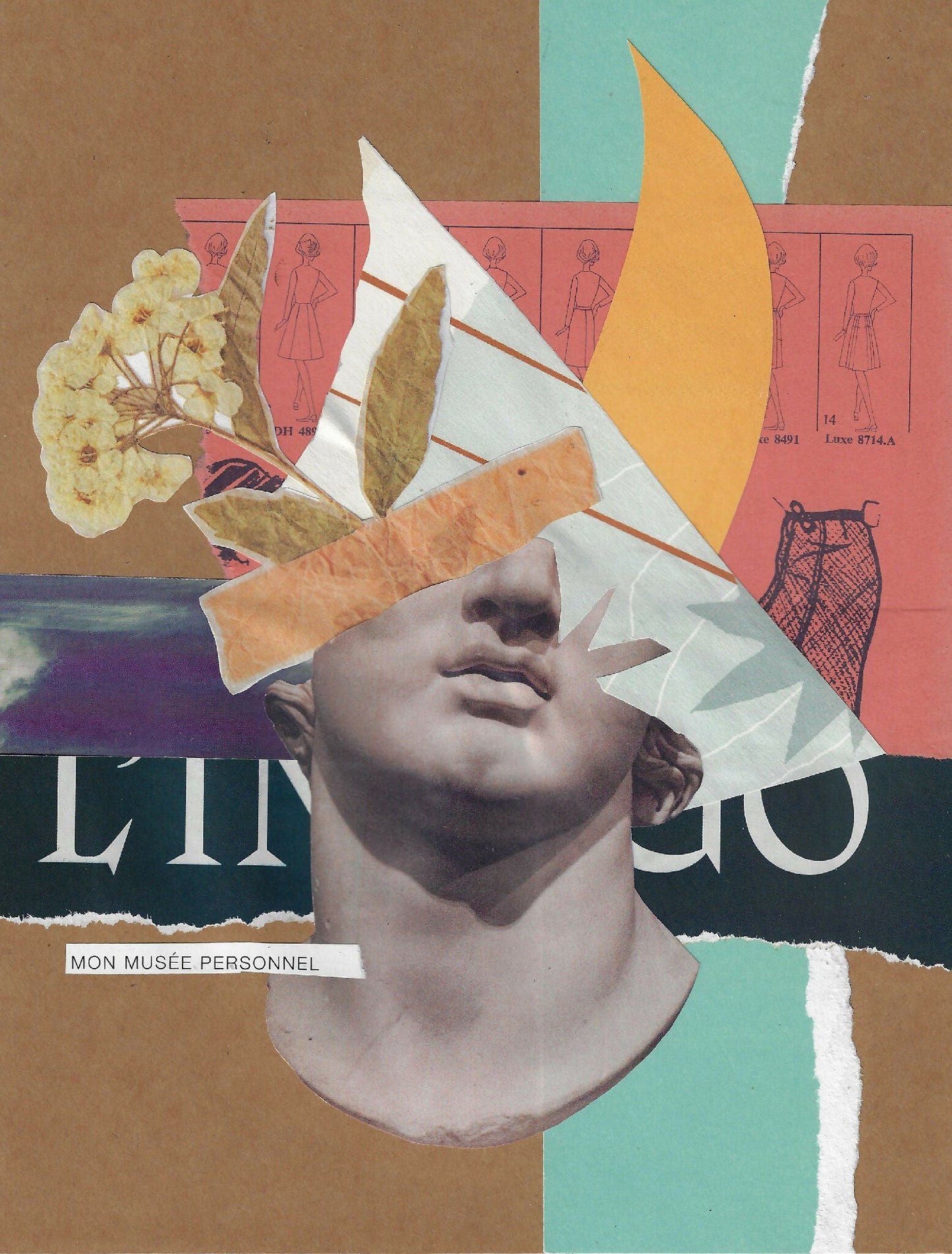 Collage illustration artisanat fait-main art contemporain