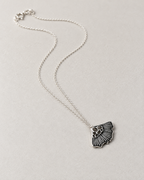 Petit collier floral, en argent massif 925 recyclé