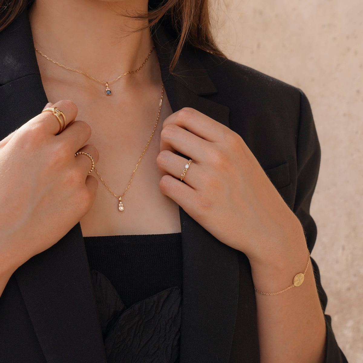 Bague chaine Zircon