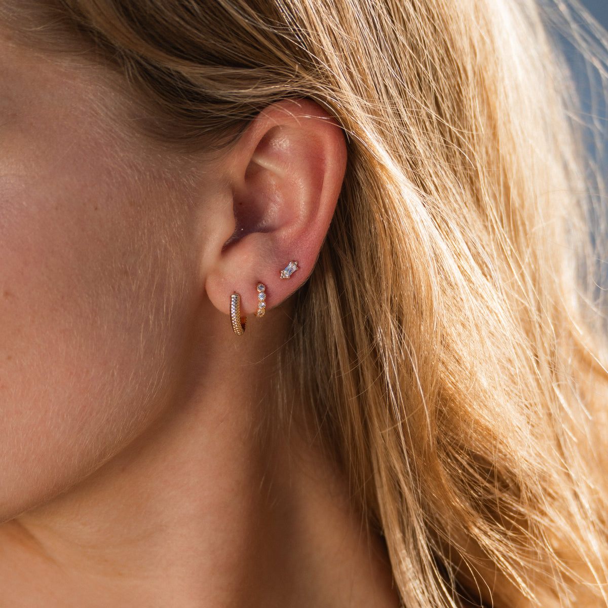 Boucles d'oreilles Serties