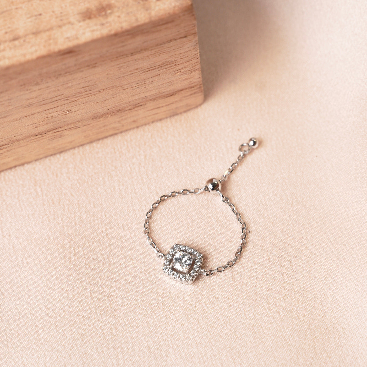 Bague chaine Ice cube