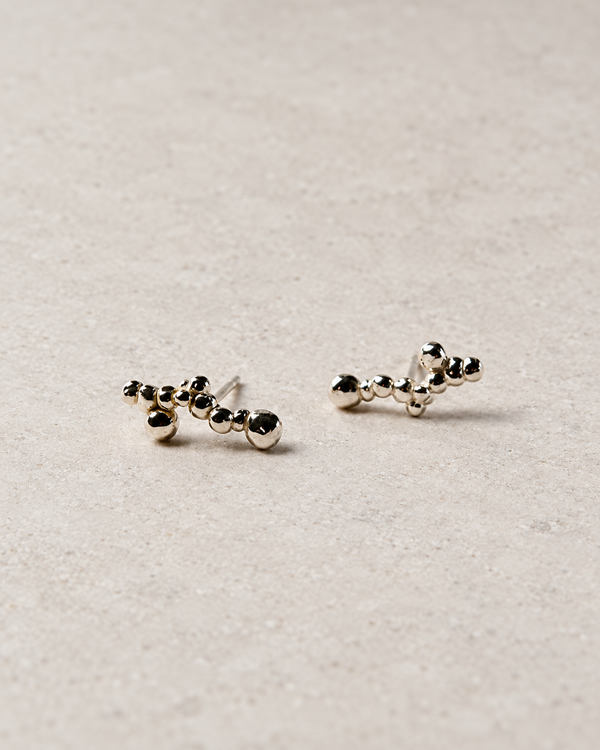 Boucle oreille barre minimaliste en argent massif