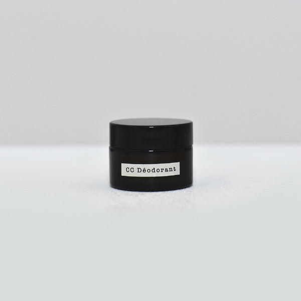 Pot de déodorant naturel CC Deodorant, couvercle noir