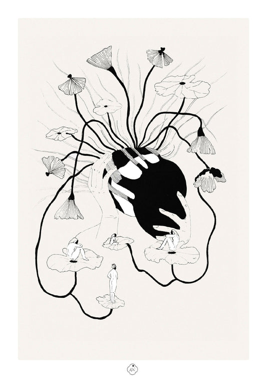 L’Esprit du vide illustration A3 à l’encre Noire