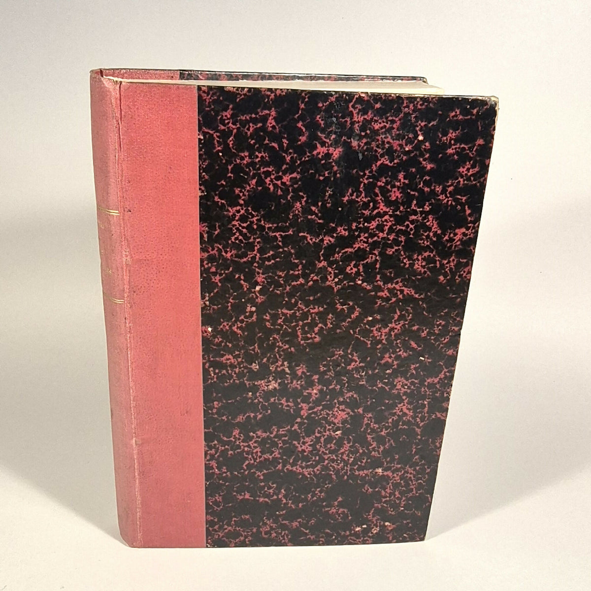 Livre de sculptures sur les insectes, couverture bordeaux et noire à texture marbrée