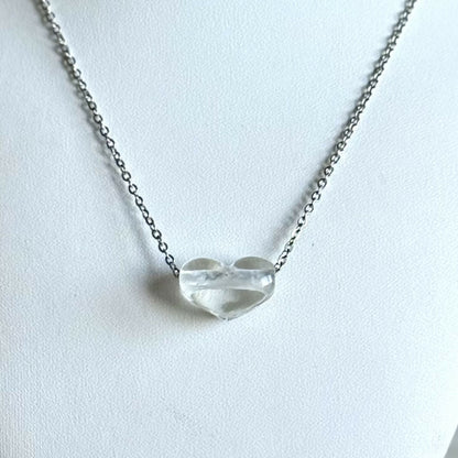 Collier - Coeur Glaçon - Perle en verre de Murano