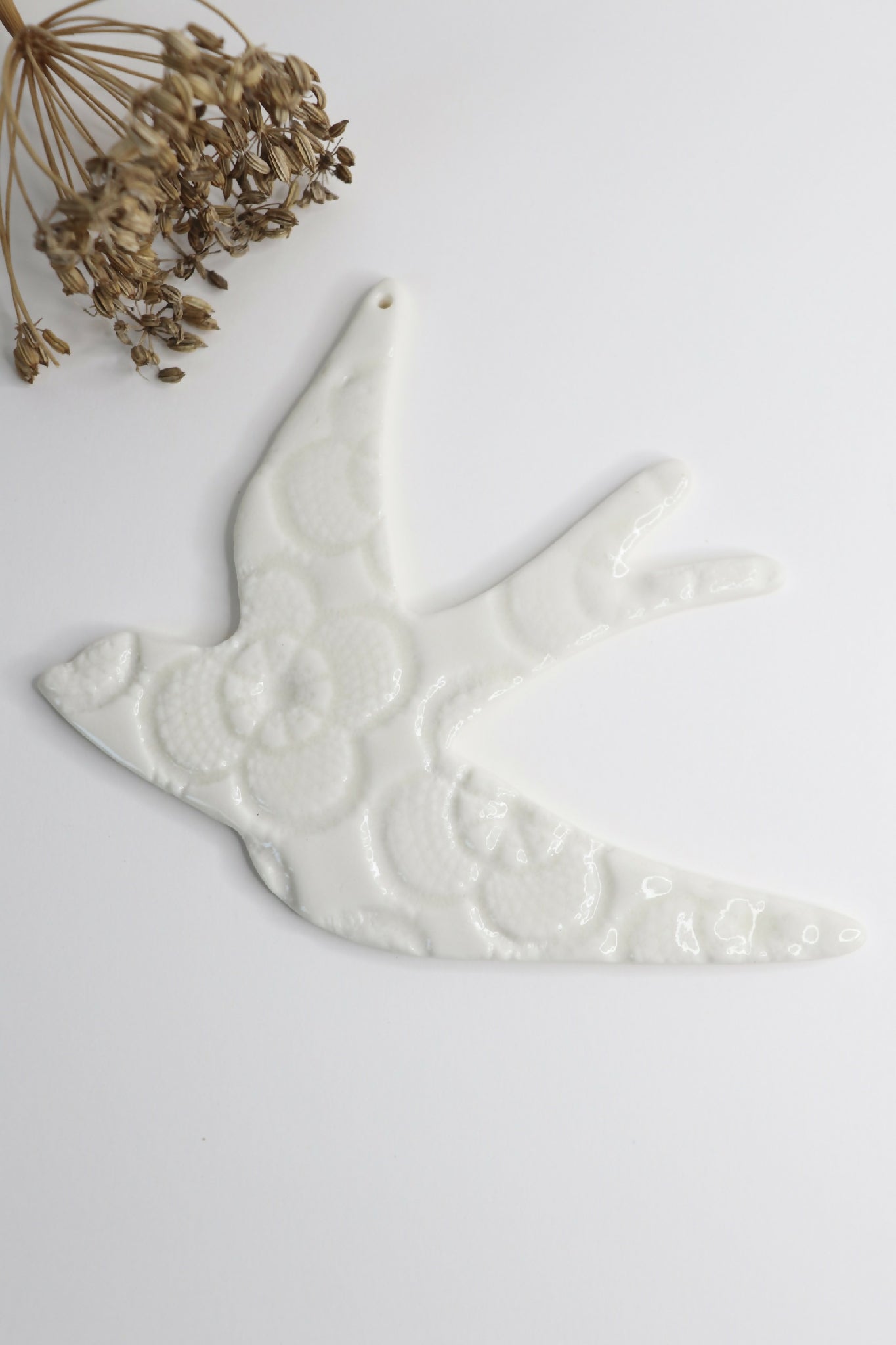 Hirondelle en porcelaine céramique décoration murale