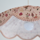 Suspension "Cosette" en Tissu Floral Jaipur Flowers - Abat-jour Festonné Style Vintage Made in France