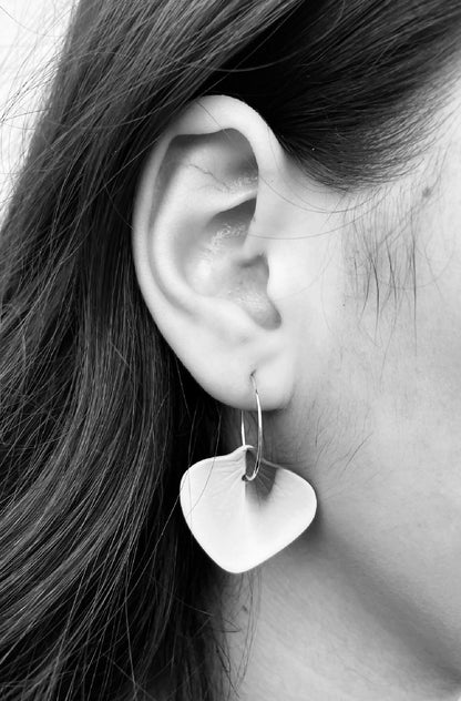 Marie Courtillat porcelain hoop earrings