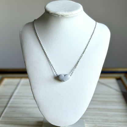 Collier - Coeur Nuageux - Perle en verre de Murano