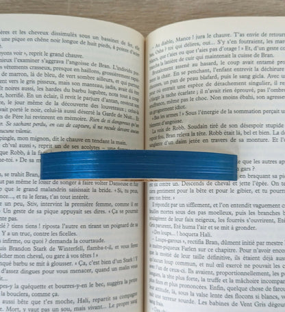 Bague de lecture avec Marqueterie de Paille Bleue Roi