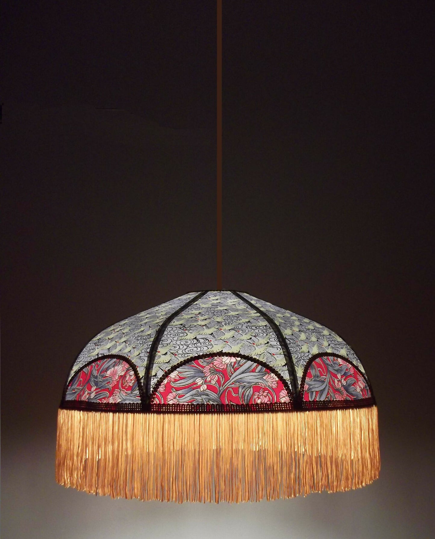 Suspension rétro "Emiliana" en papier japonais.