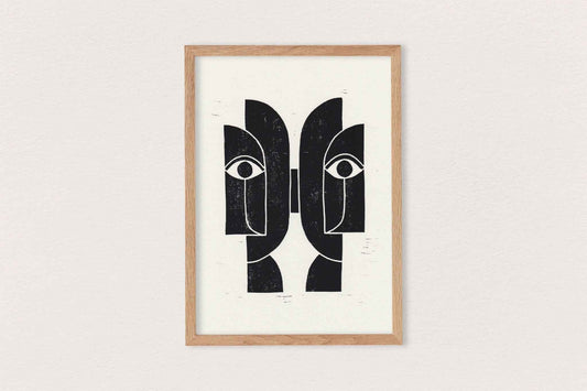 Linogravure - SOEURS JUMELLES